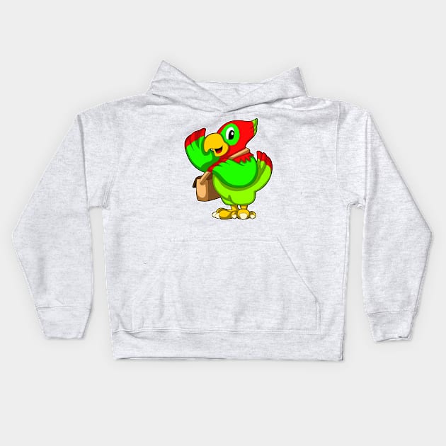 Parrot with Purse Kids Hoodie by Markus Schnabel